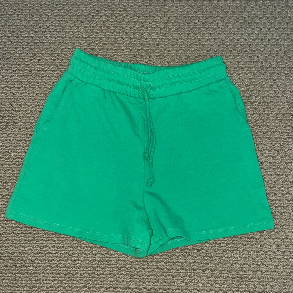 NWOT Green Zara Sweat Shorts